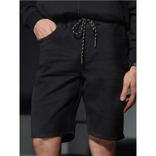 Sinsay - Szorty jeansowe jogger - czarny ze sklepu Sinsay w kategorii Spodenki męskie - zdjęcie 184915766