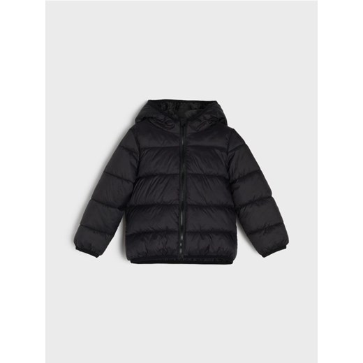 Sinsay - Kurtka pikowana z kapturem - czarny ze sklepu Sinsay w kategorii Kombinezony i kurtki - zdjęcie 184916086