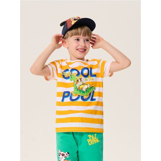 Sinsay - Koszulka w paski z kolorowym nadrukiem PAW Patrol - biały ze sklepu Sinsay w kategorii T-shirty chłopięce - zdjęcie 184916088