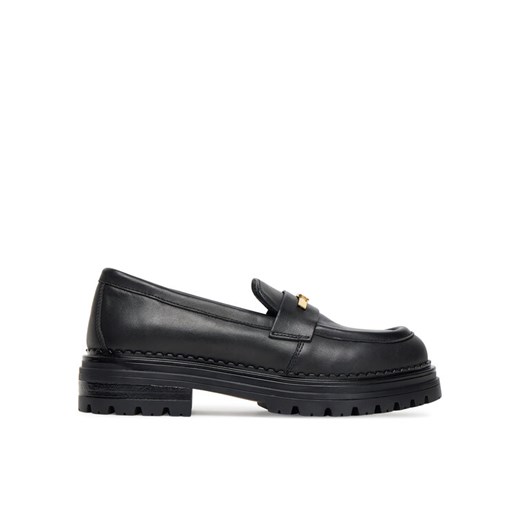 Loafersy Elisabetta Franchi Low Cut Shoe F4A4-E0397-1251 Czarny ze sklepu eobuwie.pl w kategorii Lordsy damskie - zdjęcie 184916419