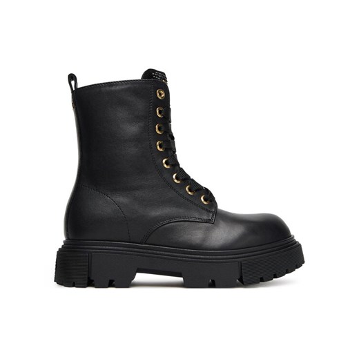 Trapery Elisabetta Franchi Lace-Up Bootie F4A5-E0411-1251 S Czarny ze sklepu eobuwie.pl w kategorii Buty zimowe dziecięce - zdjęcie 184916485