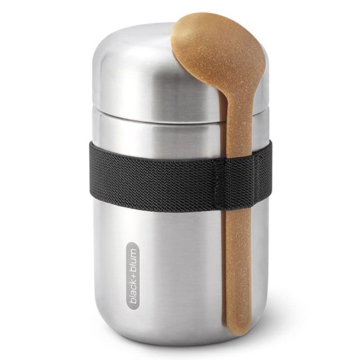 Black+Blum Kubek termiczny &quot;Food Flask&quot; w kolorze srebrno-czarnym na lunch - 400 ml ze sklepu Limango Polska w kategorii Kubki termiczne - zdjęcie 184917727