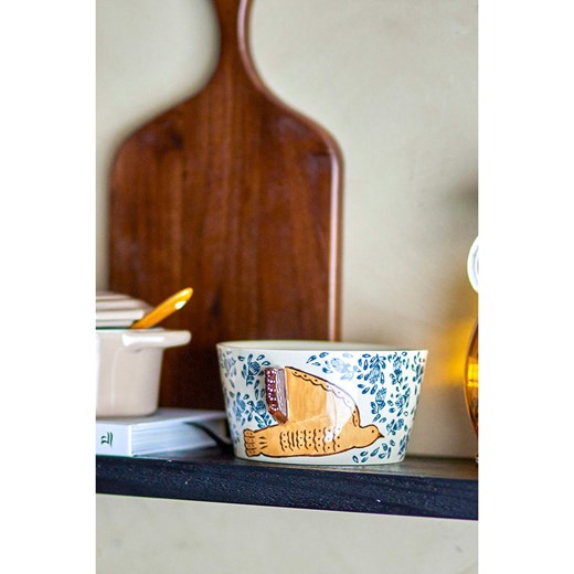 Bloomingville Miska &quot;Hezha&quot; w kolorze niebiesko-kremowym - Ø 13 cm Bloomingville onesize okazja Limango Polska