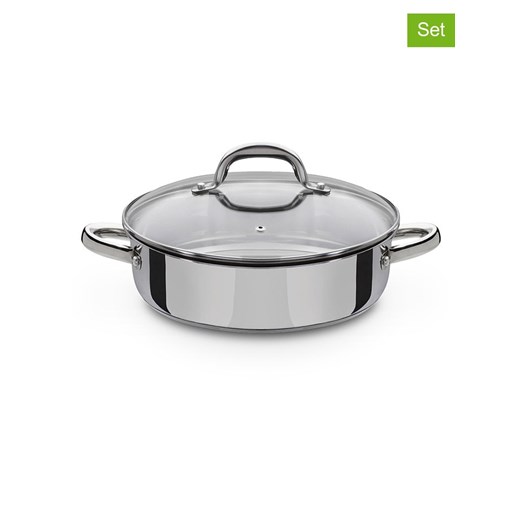 GSW 2-częściowy zestaw &quot;Montreal&quot; w kolorze srebrnym - Ø 24 cm ze sklepu Limango Polska w kategorii Garnki - zdjęcie 184918386