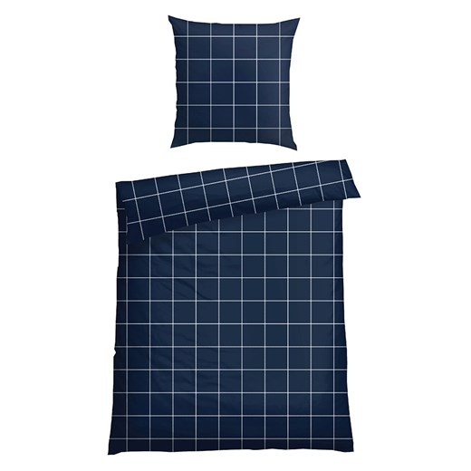 Schiesser Komplet pościeli satynowej &quot;Josh&quot; w kolorze granatowym ze sklepu Limango Polska w kategorii Pościele - zdjęcie 184919346