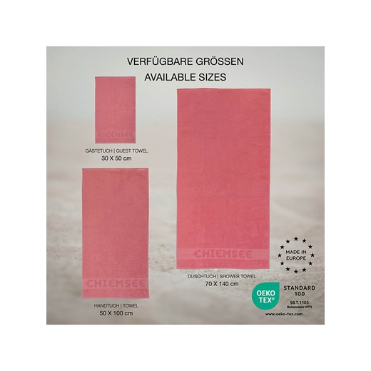 Chiemsee Ręczniki (4 szt.) w kolorze koralowym dla gości Chiemsee 30x50 cm wyprzedaż Limango Polska