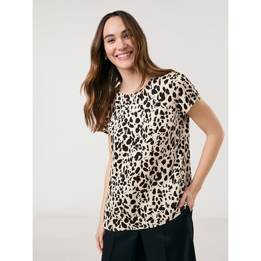 TAIFUN Bluzka w kolorze beżowo-czarnym ze sklepu Limango Polska w kategorii Bluzki damskie - zdjęcie 184919897