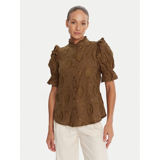 Bruuns Bazaar Bluzka Canterbury Caro BBW4507 Brązowy Regular Fit ze sklepu MODIVO w kategorii Bluzki damskie - zdjęcie 184920969