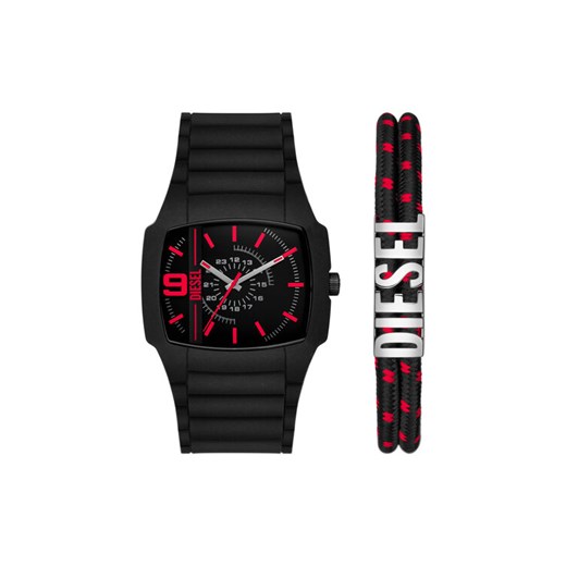 Diesel Zegarek Cliffhanger DZ2191SET Czarny ze sklepu MODIVO w kategorii Zegarki - zdjęcie 184920978