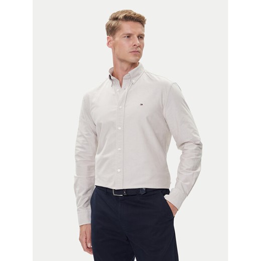 Tommy Hilfiger Koszula Solid Heritage MW0MW35774 Beżowy Regular Fit ze sklepu MODIVO w kategorii Koszule męskie - zdjęcie 184920987