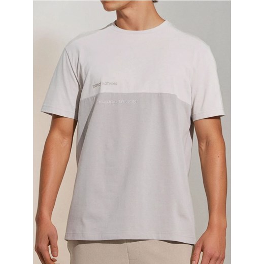 Sinsay - Koszulka - kremowy ze sklepu Sinsay w kategorii T-shirty męskie - zdjęcie 184923799