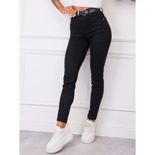 CZARNE SPODNIE SKINNY PUSH UP Z WYSOKIM STANEM ze sklepu olika.com.pl w kategorii Jeansy damskie - zdjęcie 184924085