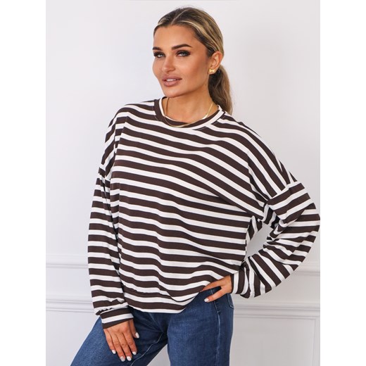 BLUZKA OVERSIZE W PASKI- BIAŁA ze sklepu olika.com.pl w kategorii Bluzki damskie - zdjęcie 184924145