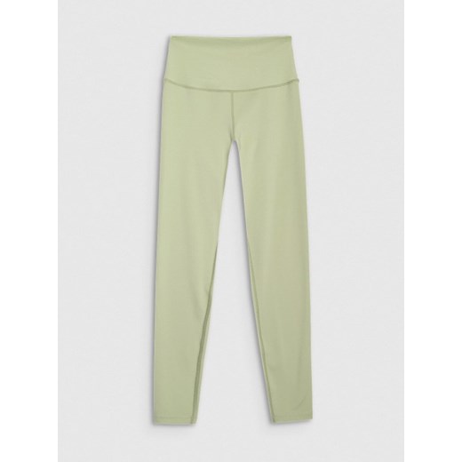 Damskie legginsy treningowe 4F 4FWAW25TFTIF360 - zielone ze sklepu Sportstylestory.com w kategorii Spodnie damskie - zdjęcie 184924749