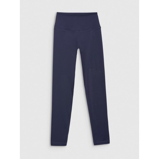 Damskie legginsy treningowe 4F 4FWAW25TFTIF360 - granatowe ze sklepu Sportstylestory.com w kategorii Spodnie damskie - zdjęcie 184924757