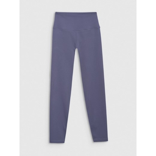 Damskie legginsy treningowe 4F 4FWAW25TFTIF360 - niebieskie ze sklepu Sportstylestory.com w kategorii Spodnie damskie - zdjęcie 184924765