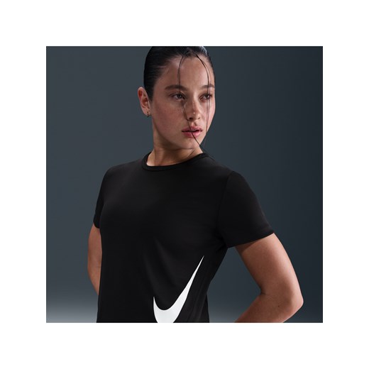 Damska koszulka z krótkim rękawem do biegania Dri-FIT Nike Tempo Swoosh Run - Czerń ze sklepu Nike poland w kategorii Bluzki damskie - zdjęcie 184925417