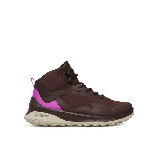 Sneakersy ECCO W Tex Mid Wp 82432361411 Brązowy ze sklepu eobuwie.pl w kategorii Buty sportowe damskie - zdjęcie 184927759