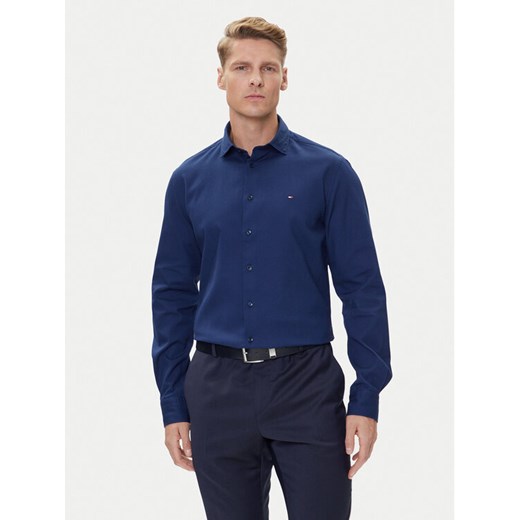 Tommy Hilfiger Koszula MW0MW39573 Granatowy Slim Fit ze sklepu MODIVO w kategorii Koszule męskie - zdjęcie 184928097
