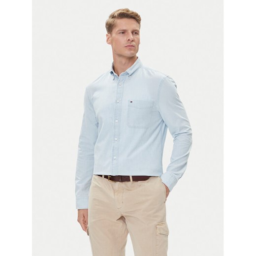 Tommy Hilfiger Koszula MW0MW39431 Błękitny Regular Fit ze sklepu MODIVO w kategorii Koszule męskie - zdjęcie 184928188
