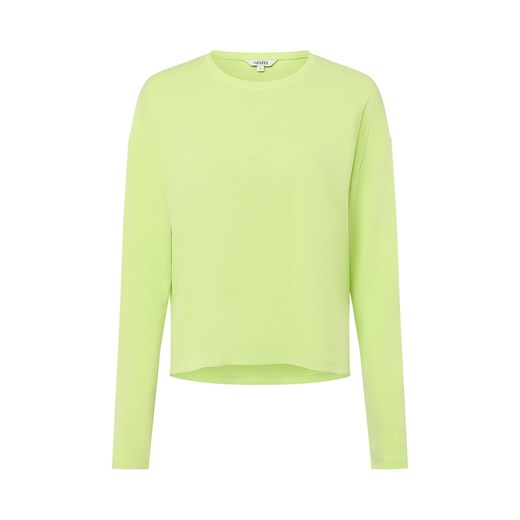 mbyM Damska koszulka z długim rękawem - Perseus-M Kobiety Sztuczne włókno cytrynowy jednolity ze sklepu vangraaf w kategorii Bluzki damskie - zdjęcie 184928996