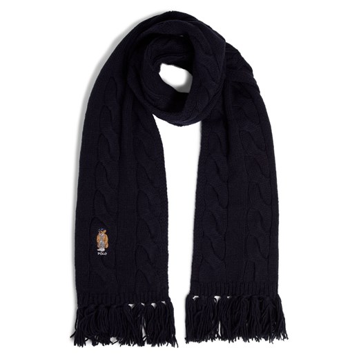 Polo Ralph Lauren Damski szalik z dzianiny z zawartością wełny Kobiety Wełna granatowy jednolity ze sklepu vangraaf w kategorii Szaliki i chusty damskie - zdjęcie 184929066