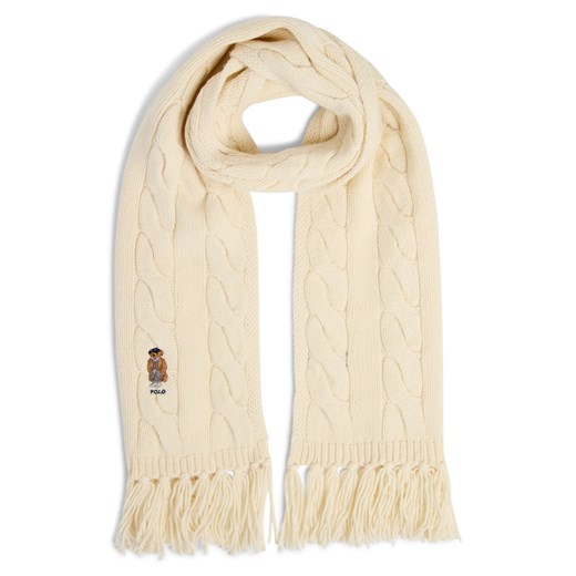 Polo Ralph Lauren Damski szalik z dzianiny z zawartością wełny Kobiety Wełna écru jednolity ze sklepu vangraaf w kategorii Szaliki i chusty damskie - zdjęcie 184929067