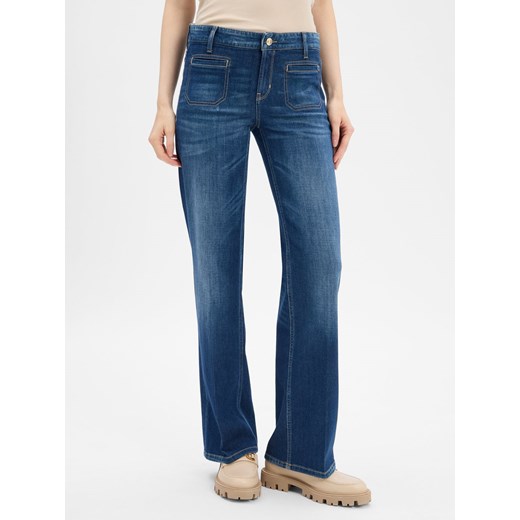 Cambio Dżinsy - Tess Kobiety Bawełna medium stone jednolity ze sklepu vangraaf w kategorii Jeansy damskie - zdjęcie 184929079