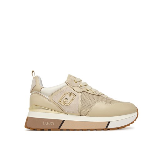 Liu Jo Sneakersy Maxi Wonder 01 BF5009 PX685 Beżowy ze sklepu MODIVO w kategorii Buty sportowe damskie - zdjęcie 184929189