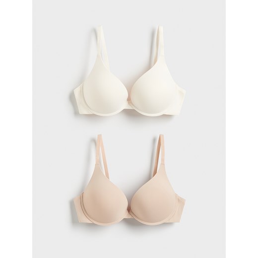 Reserved - Biustonosz push up 2 pack - złamana biel ze sklepu Reserved w kategorii Biustonosze - zdjęcie 184930115
