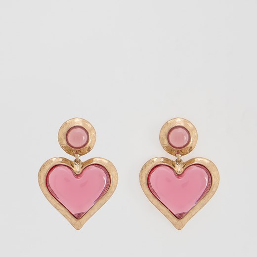 Reserved - Wiszące kolczyki w serca - hibiskus Reserved ONE SIZE Reserved