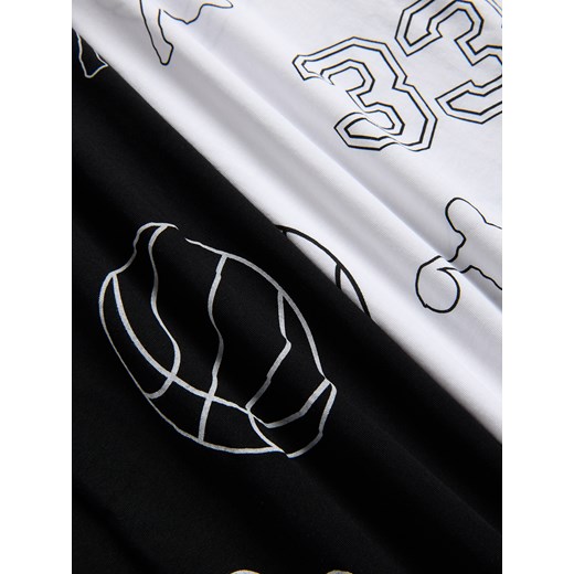 Reserved - Bawełniany t-shirt z nadrukiem - biały Reserved 128 (7-8 lat) Reserved