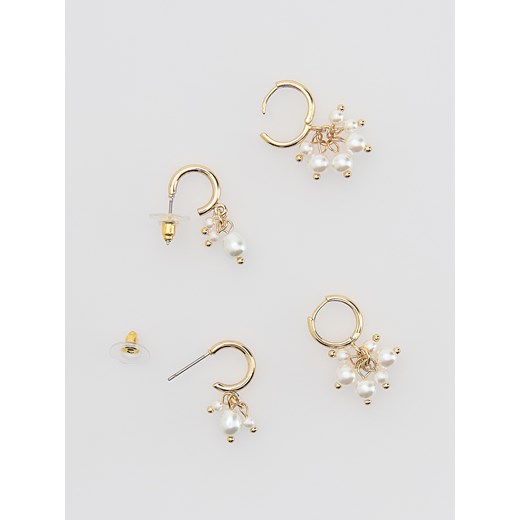 Reserved - Zestaw kolczyków - biały Reserved ONE SIZE Reserved