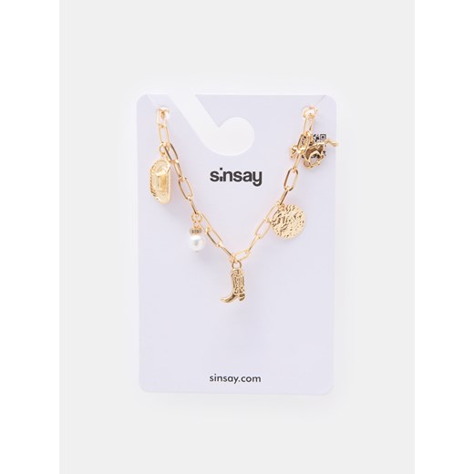 Sinsay - Naszyjnik z zawieszką - złoty Sinsay One Size Sinsay