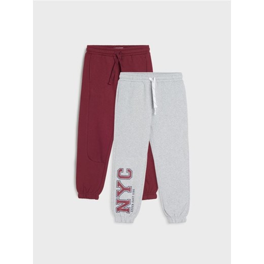 Sinsay - Spodnie dresowe 2 pack - szary Sinsay 134 (8-9 l) Sinsay
