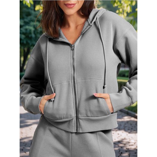 Sinsay - Bluza rozpinana - szary Sinsay S wyprzedaż Sinsay