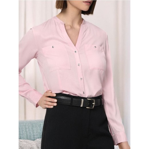 Sinsay - Koszula slim fit - różowy Sinsay L wyprzedaż Sinsay