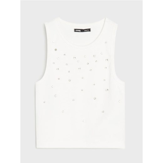 Sinsay - Top - kremowy Sinsay S Sinsay