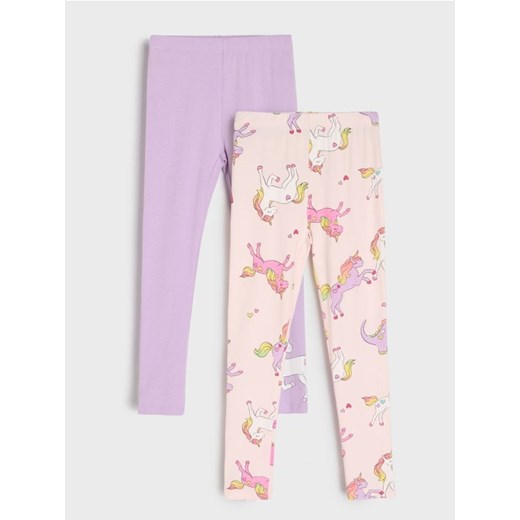 Sinsay - Legginsy 2 pack - wielobarwny ze sklepu Sinsay w kategorii Spodnie dziewczęce - zdjęcie 184934547