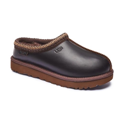 UGG Skórzane mule W TASMAN LTHR REGEN | z dodatkiem wełny ze sklepu Gomez Fashion Store w kategorii Kapcie damskie - zdjęcie 184935949