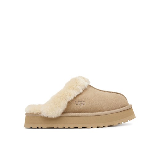 Ugg Kapcie W Disquette 1122550 Beżowy ze sklepu MODIVO w kategorii Kapcie damskie - zdjęcie 184936787