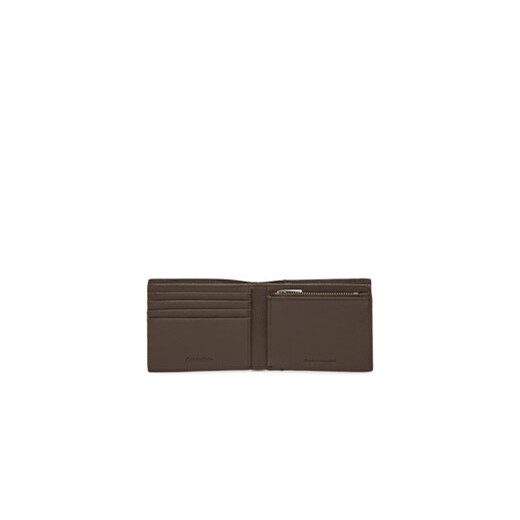 Calvin Klein Duży Portfel Męski Micropebble Billfold W Coin LV04D1033G Brązowy Calvin Klein 00 MODIVO