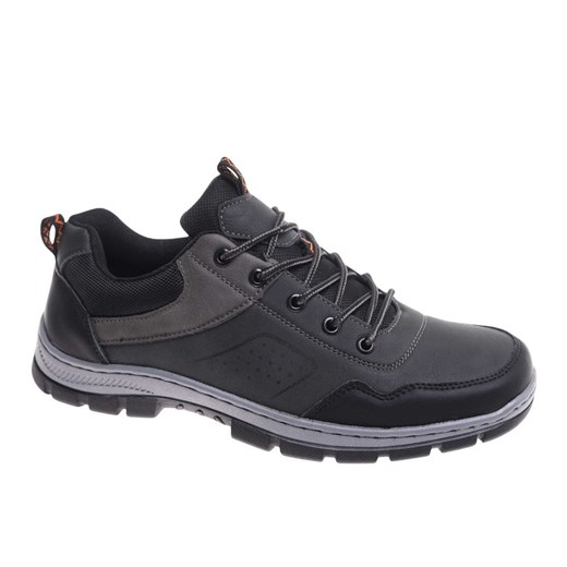 Buty trekkingowe Szare wiązane /A1-3 18016 T484/ ze sklepu Pantofelek24.pl w kategorii Buty trekkingowe męskie - zdjęcie 184937637