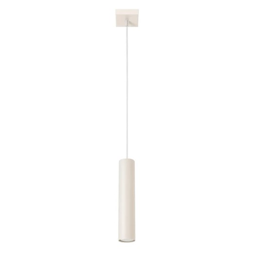 Beżowa wisząca lampa pojedyncza tuba P4-K43 ze sklepu Edinos.pl w kategorii Lampy wiszące - zdjęcie 184937727