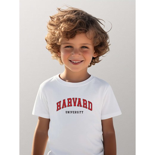 American Universities Koszulka &quot;Harvard University&quot; w kolorze białym ze sklepu Limango Polska w kategorii T-shirty chłopięce - zdjęcie 184937926