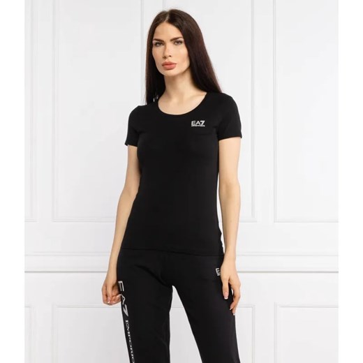 EA7 T-shirt | Regular Fit ze sklepu Gomez Fashion Store w kategorii Bluzki damskie - zdjęcie 184941986