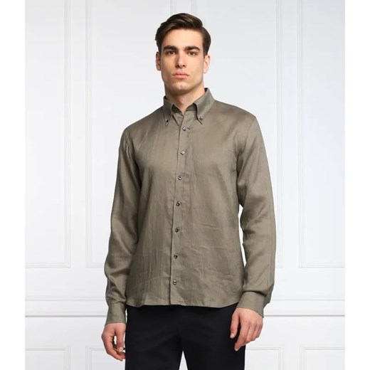Oscar Jacobson Lniana koszula Harry 3 | Slim Fit ze sklepu Gomez Fashion Store w kategorii Koszule męskie - zdjęcie 184942507