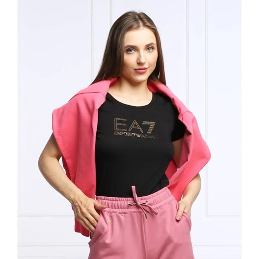 EA7 T-shirt | Regular Fit ze sklepu Gomez Fashion Store w kategorii Bluzki damskie - zdjęcie 184942557