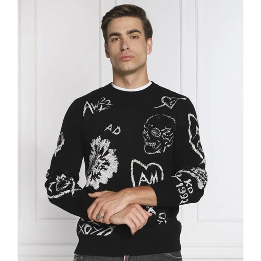 Alexander McQueen Wełniany sweter | Regular Fit ze sklepu Gomez Fashion Store w kategorii Swetry męskie - zdjęcie 184942569