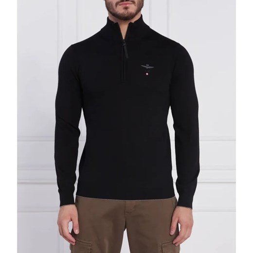 Aeronautica Militare Wełniany sweter | Slim Fit ze sklepu Gomez Fashion Store w kategorii Swetry męskie - zdjęcie 184942788